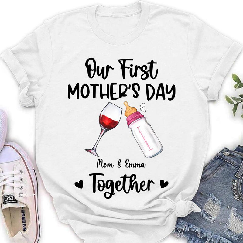 Personalized Baby Onesie/T-Shirt - Mother's Day Gift Idea For Baby/Mom - Our First Mother's Day Together
