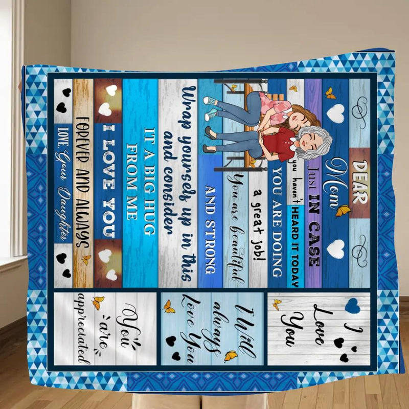 Personalized Mom & Daughter Quilt/Fleece Throw Blanket - Gift Idea For Mother's Day From Daughter - You Are Doing A Great Job