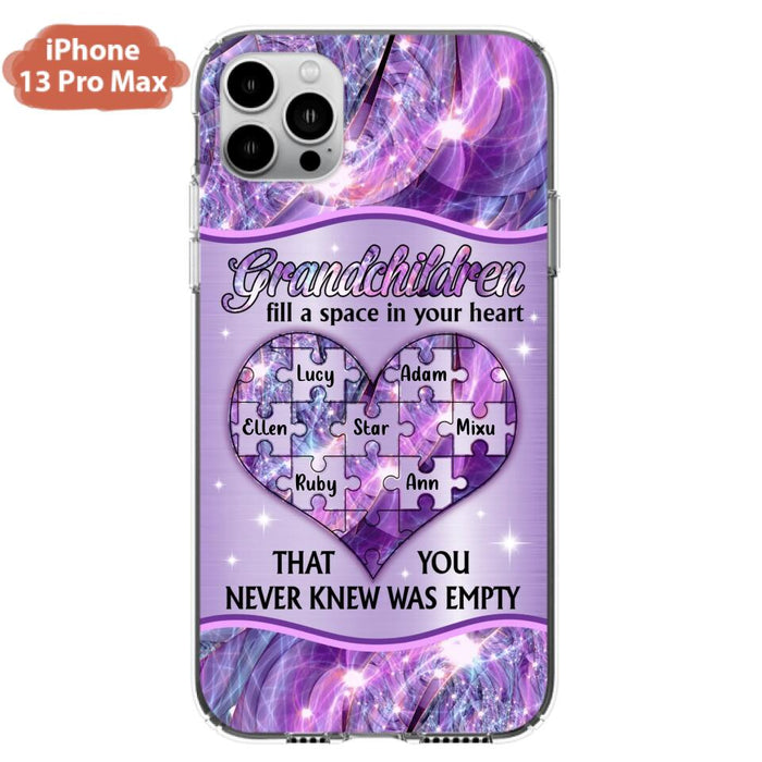 Custom Personalized Grandchildren Phone Case - Upto 7 Kids - Mother's Day Gift Idea For Grandma - Grandchildren Fill A Space In Your Heart That You Never Knew Was Empty - Case For iPhone And Samsung