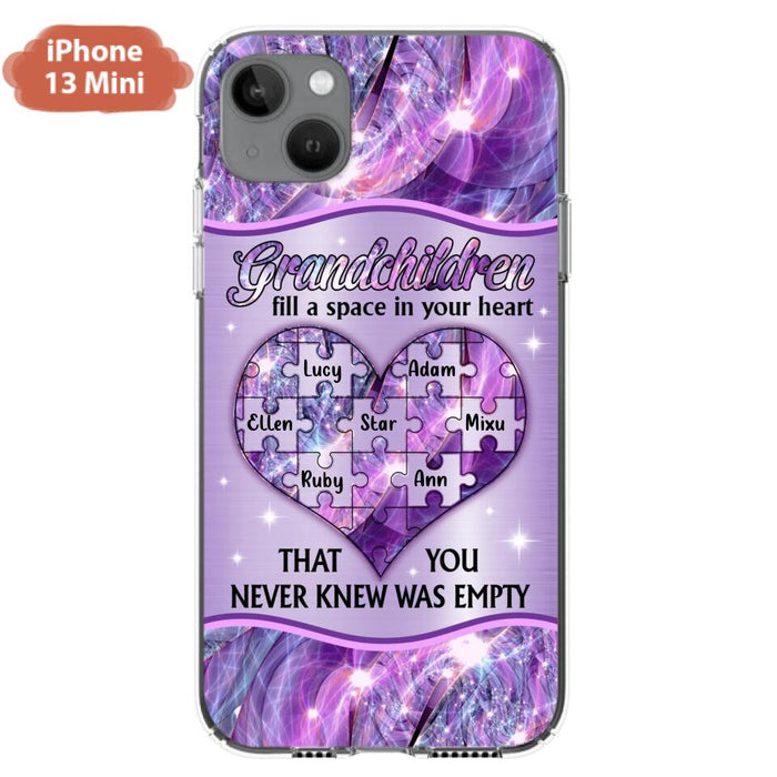 Custom Personalized Grandchildren Phone Case - Upto 7 Kids - Mother's Day Gift Idea For Grandma - Grandchildren Fill A Space In Your Heart That You Never Knew Was Empty - Case For iPhone And Samsung