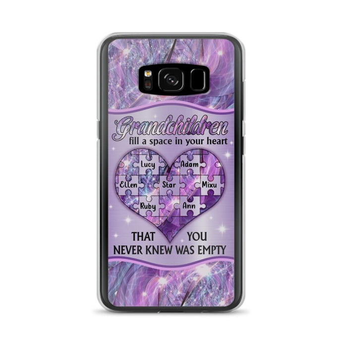 Custom Personalized Grandchildren Phone Case - Upto 7 Kids - Mother's Day Gift Idea For Grandma - Grandchildren Fill A Space In Your Heart That You Never Knew Was Empty - Case For iPhone And Samsung