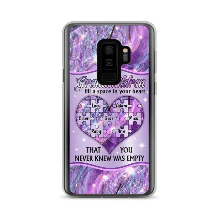 Custom Personalized Grandchildren Phone Case - Upto 7 Kids - Mother's Day Gift Idea For Grandma - Grandchildren Fill A Space In Your Heart That You Never Knew Was Empty - Case For iPhone And Samsung