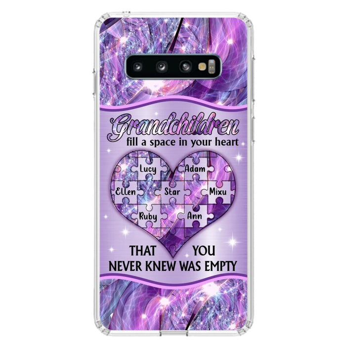 Custom Personalized Grandchildren Phone Case - Upto 7 Kids - Mother's Day Gift Idea For Grandma - Grandchildren Fill A Space In Your Heart That You Never Knew Was Empty - Case For iPhone And Samsung