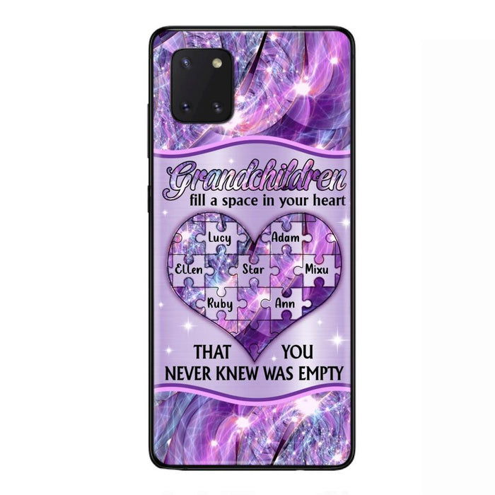 Custom Personalized Grandchildren Phone Case - Upto 7 Kids - Mother's Day Gift Idea For Grandma - Grandchildren Fill A Space In Your Heart That You Never Knew Was Empty - Case For iPhone And Samsung