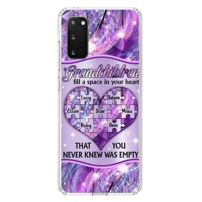 Custom Personalized Grandchildren Phone Case - Upto 7 Kids - Mother's Day Gift Idea For Grandma - Grandchildren Fill A Space In Your Heart That You Never Knew Was Empty - Case For iPhone And Samsung