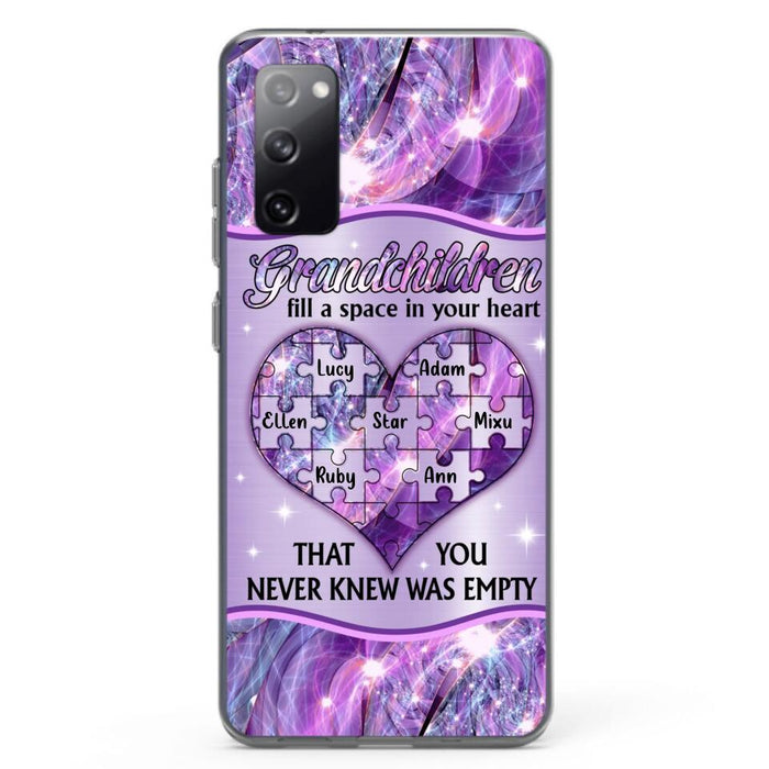 Custom Personalized Grandchildren Phone Case - Upto 7 Kids - Mother's Day Gift Idea For Grandma - Grandchildren Fill A Space In Your Heart That You Never Knew Was Empty - Case For iPhone And Samsung