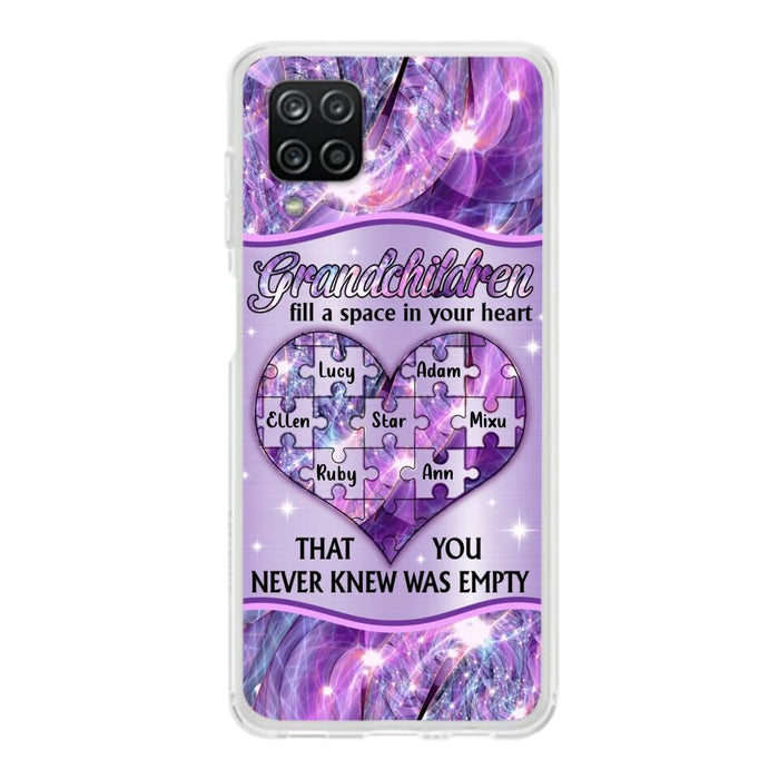 Custom Personalized Grandchildren Phone Case - Upto 7 Kids - Mother's Day Gift Idea For Grandma - Grandchildren Fill A Space In Your Heart That You Never Knew Was Empty - Case For iPhone And Samsung