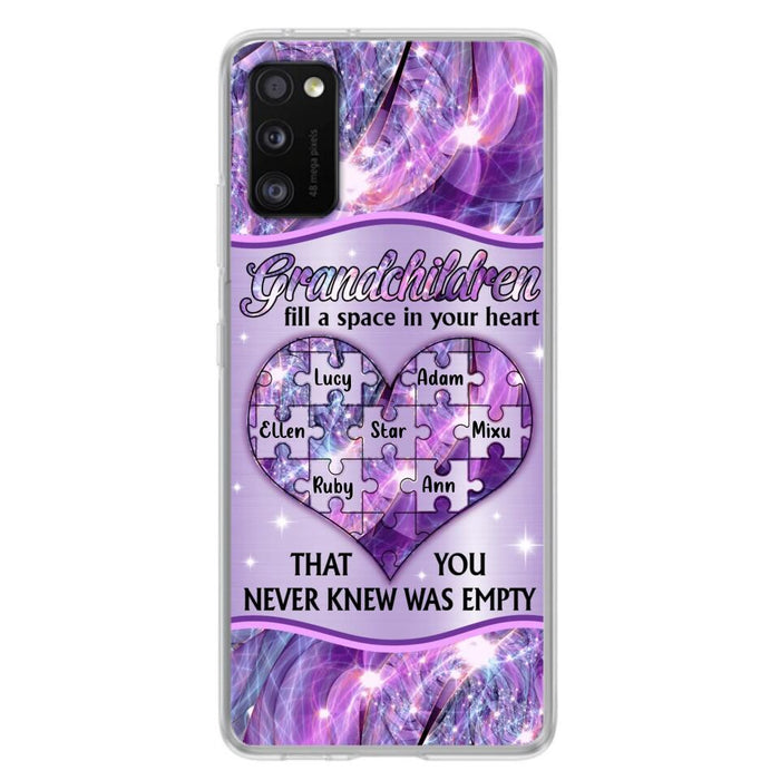 Custom Personalized Grandchildren Phone Case - Upto 7 Kids - Mother's Day Gift Idea For Grandma - Grandchildren Fill A Space In Your Heart That You Never Knew Was Empty - Case For iPhone And Samsung