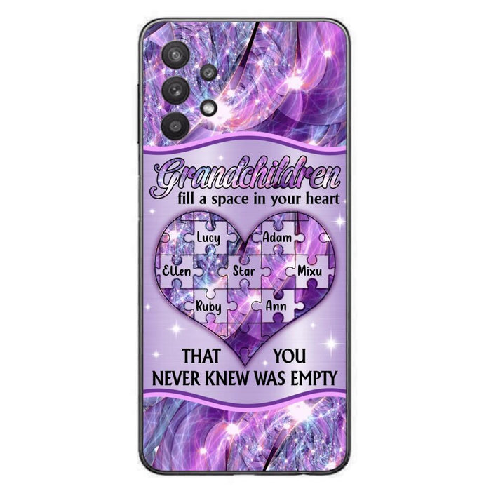 Custom Personalized Grandchildren Phone Case - Upto 7 Kids - Mother's Day Gift Idea For Grandma - Grandchildren Fill A Space In Your Heart That You Never Knew Was Empty - Case For iPhone And Samsung