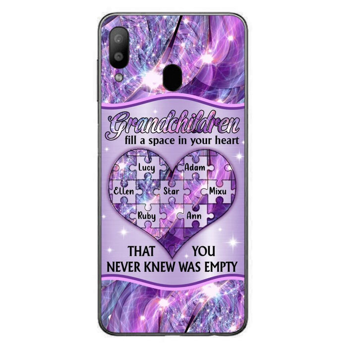 Custom Personalized Grandchildren Phone Case - Upto 7 Kids - Mother's Day Gift Idea For Grandma - Grandchildren Fill A Space In Your Heart That You Never Knew Was Empty - Case For iPhone And Samsung