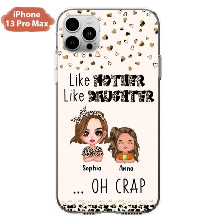 Custom Personalized Mother Phone Case - Mom With Upto 7 Children - Mother's Day Gift To Mom - Like Mother Like Daughter - Case For iPhone And Samsung