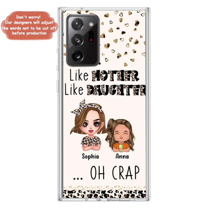 Custom Personalized Mother Phone Case - Mom With Upto 7 Children - Mother's Day Gift To Mom - Like Mother Like Daughter - Case For iPhone And Samsung