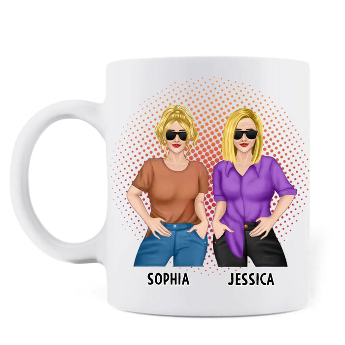 Custom Personalized Mother And Daughter Coffee Mug - Mother's Day Gift To Mom - Behind Every Smartass Daughter Is A Mother Who Made Her That Way