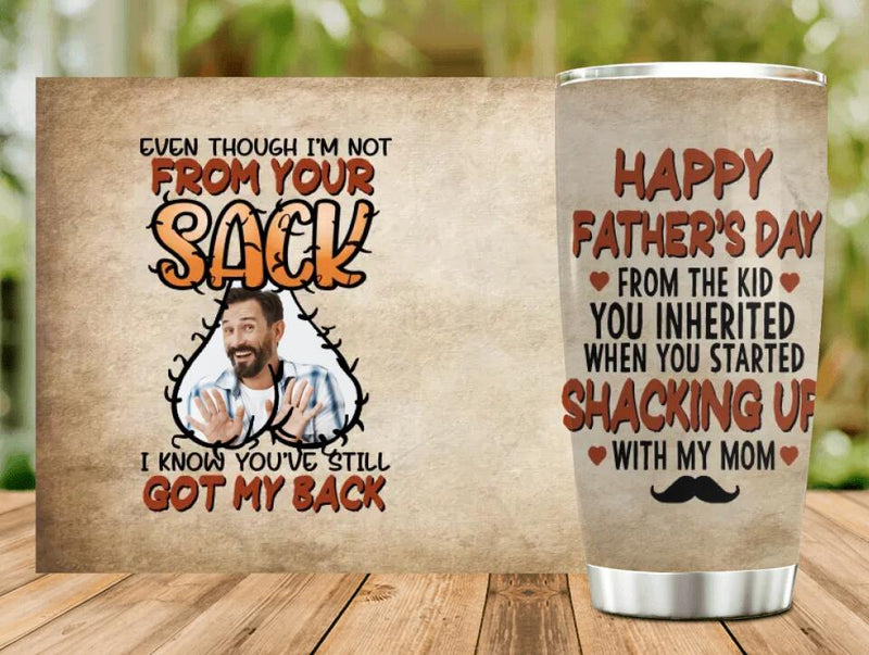Personalized Upload Photo Tumbler - Father's Day Gift Idea For Step Father
