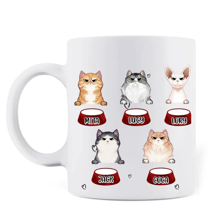 Custom Personalized Cats  Mug - Upto 5 Cats - Best Gift Idea For Cat Lovers - Happy Mewthers Day