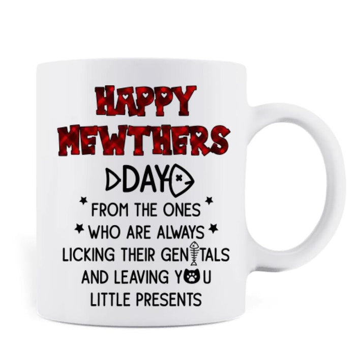 Custom Personalized Cats  Mug - Upto 5 Cats - Best Gift Idea For Cat Lovers - Happy Mewthers Day