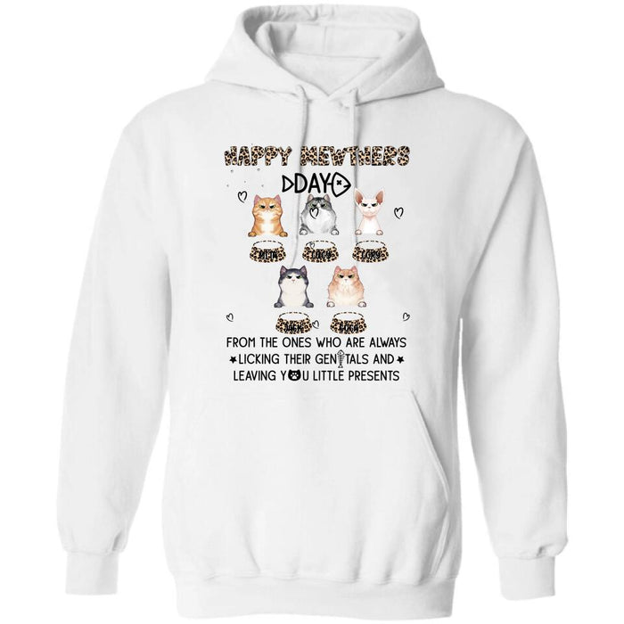 Custom Personalized Cats Unisex T-Shirt/ Long Sleeve/Pullover Hoodie/Sweatshirt - Upto 5 Cats - Gift Idea For Cat Lovers - Happy Mewthers Day