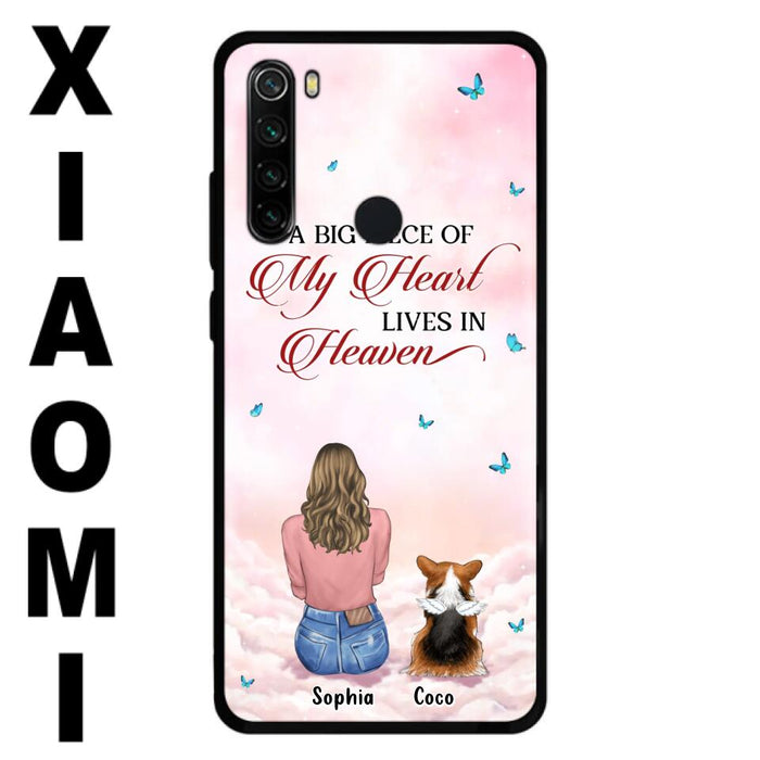 Custom Personalized Memorial Pet Phone Case - Upto 4 Pets - Memorial Gift Idea For Dog/Cat Owner - A Big Piece Of My Heart Lives In Heaven - Case For Xiaomi/Oppo/Huawei