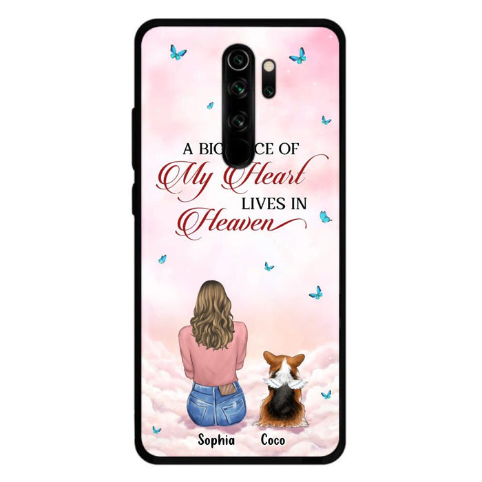 Custom Personalized Memorial Pet Phone Case - Upto 4 Pets - Memorial Gift Idea For Dog/Cat Owner - A Big Piece Of My Heart Lives In Heaven - Case For Xiaomi/Oppo/Huawei