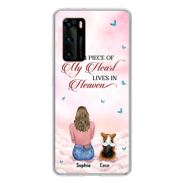 Custom Personalized Memorial Pet Phone Case - Upto 4 Pets - Memorial Gift Idea For Dog/Cat Owner - A Big Piece Of My Heart Lives In Heaven - Case For Xiaomi/Oppo/Huawei