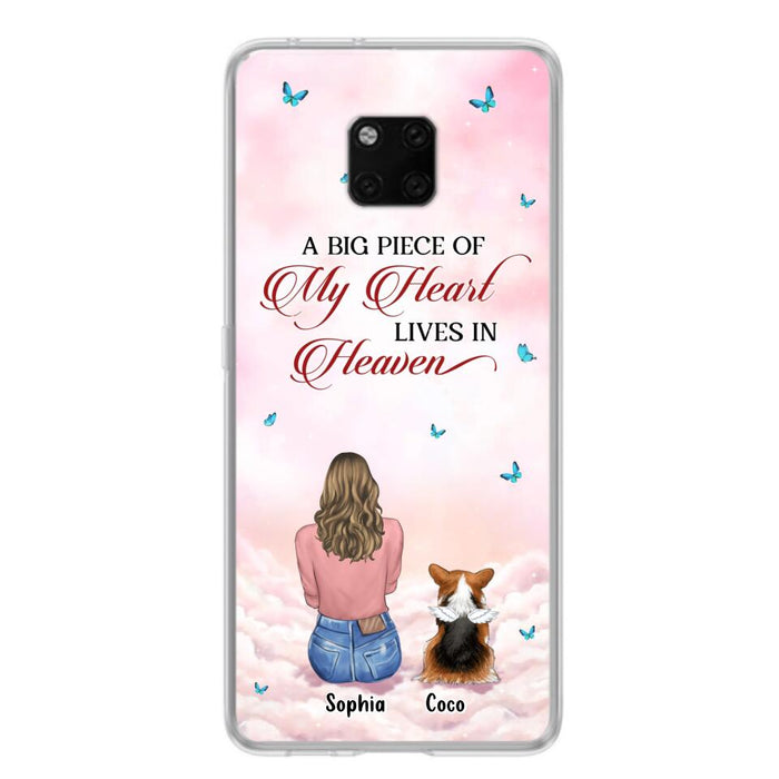 Custom Personalized Memorial Pet Phone Case - Upto 4 Pets - Memorial Gift Idea For Dog/Cat Owner - A Big Piece Of My Heart Lives In Heaven - Case For Xiaomi/Oppo/Huawei