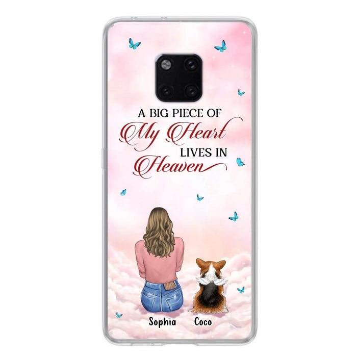 Custom Personalized Memorial Pet Phone Case - Upto 4 Pets - Memorial Gift Idea For Dog/Cat Owner - A Big Piece Of My Heart Lives In Heaven - Case For Xiaomi/Oppo/Huawei