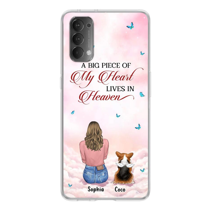 Custom Personalized Memorial Pet Phone Case - Upto 4 Pets - Memorial Gift Idea For Dog/Cat Owner - A Big Piece Of My Heart Lives In Heaven - Case For Xiaomi/Oppo/Huawei