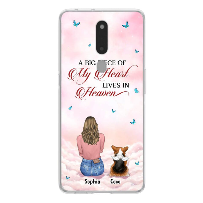 Custom Personalized Memorial Pet Phone Case - Upto 4 Pets - Memorial Gift Idea For Dog/Cat Owner - A Big Piece Of My Heart Lives In Heaven - Case For Xiaomi/Oppo/Huawei