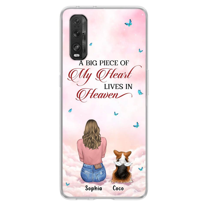 Custom Personalized Memorial Pet Phone Case - Upto 4 Pets - Memorial Gift Idea For Dog/Cat Owner - A Big Piece Of My Heart Lives In Heaven - Case For Xiaomi/Oppo/Huawei