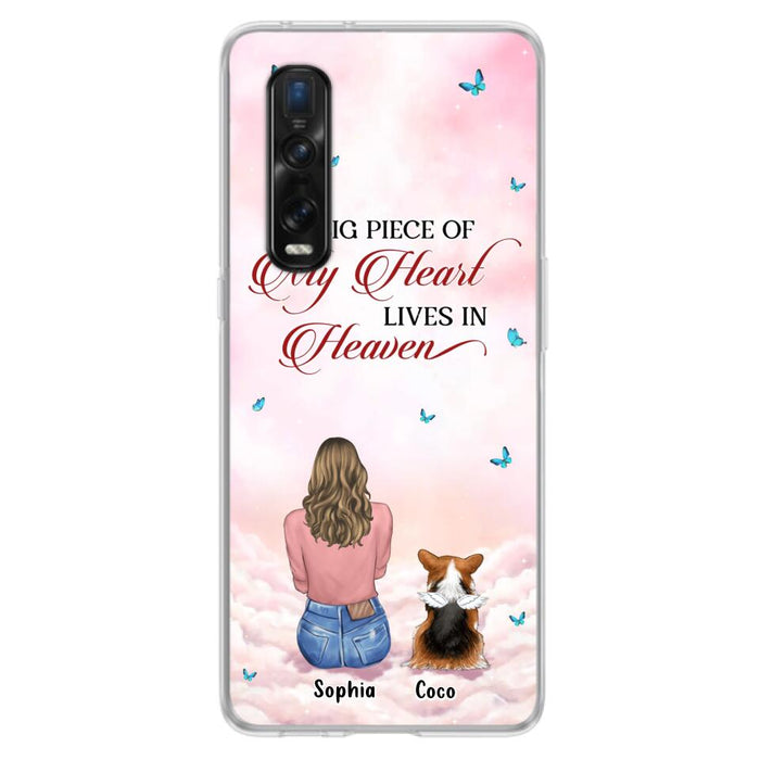 Custom Personalized Memorial Pet Phone Case - Upto 4 Pets - Memorial Gift Idea For Dog/Cat Owner - A Big Piece Of My Heart Lives In Heaven - Case For Xiaomi/Oppo/Huawei