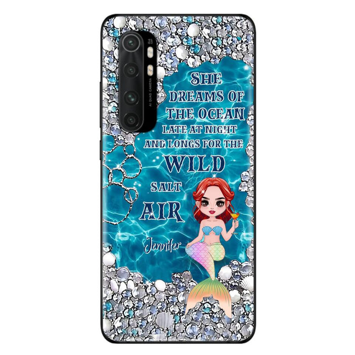 Custom Personalized Mermaid Phone Case - Gift Idea For Ocean Lovers/Mermaid - She Dreams Of The Ocean Late At Night  - Case For Oppo, Xiaomi & Huawei