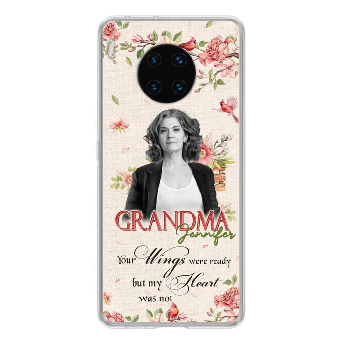 Custom Personalized Memorial Phone Case For Xiaomi/ Oppo/ Huawei - Upload Photo - Your Wings Were Ready But My Heart Was Not