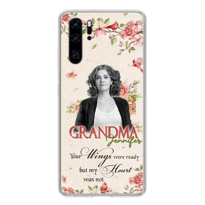 Custom Personalized Memorial Phone Case For Xiaomi/ Oppo/ Huawei - Upload Photo - Your Wings Were Ready But My Heart Was Not