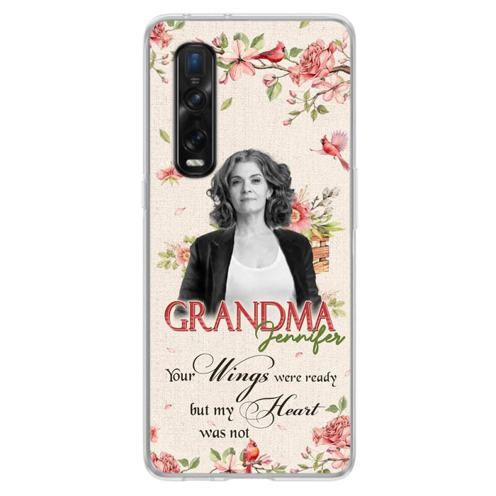 Custom Personalized Memorial Phone Case For Xiaomi/ Oppo/ Huawei - Upload Photo - Your Wings Were Ready But My Heart Was Not