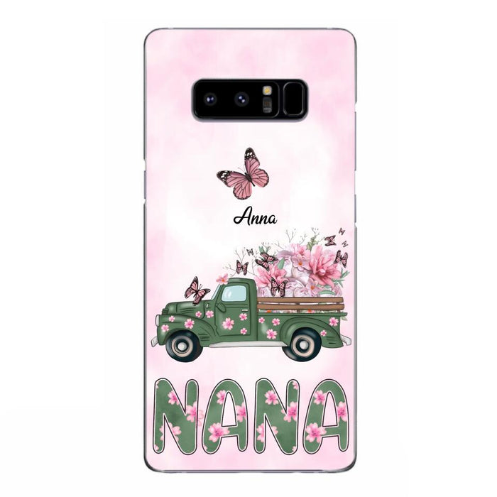 Custom Personalized Nana Phone Case - Gift Idea For Grandma/Mother's Day - Upto 12 Butterflies - Nana - Case For iPhone & Samsung