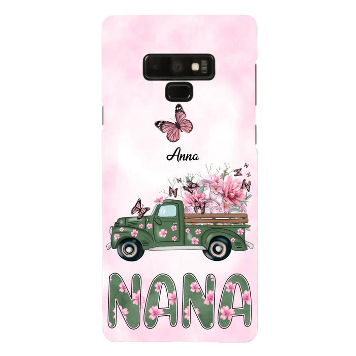 Custom Personalized Nana Phone Case - Gift Idea For Grandma/Mother's Day - Upto 12 Butterflies - Nana - Case For iPhone & Samsung