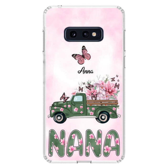 Custom Personalized Nana Phone Case - Gift Idea For Grandma/Mother's Day - Upto 12 Butterflies - Nana - Case For iPhone & Samsung