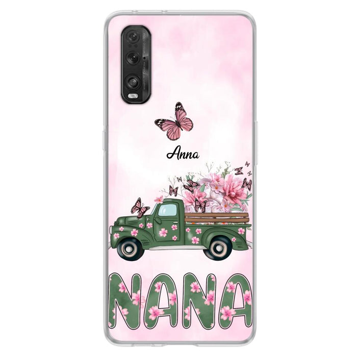 Custom Personalized Nana Phone Case - Gift Idea For Grandma/Mother's Day - Upto 12 Butterflies - Nana - Case For Oppo, Xiaomi & Huawei