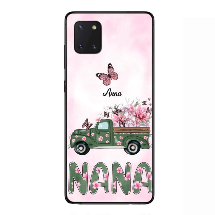 Custom Personalized Nana Phone Case - Gift Idea For Grandma/Mother's Day - Upto 12 Butterflies - Nana - Case For iPhone & Samsung