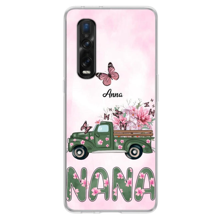 Custom Personalized Nana Phone Case - Gift Idea For Grandma/Mother's Day - Upto 12 Butterflies - Nana - Case For Oppo, Xiaomi & Huawei