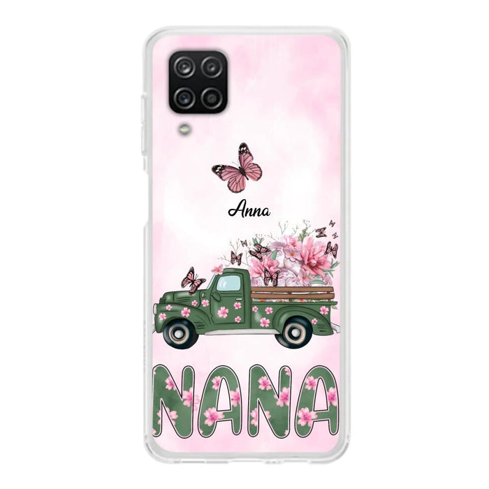 Custom Personalized Nana Phone Case - Gift Idea For Grandma/Mother's Day - Upto 12 Butterflies - Nana - Case For iPhone & Samsung