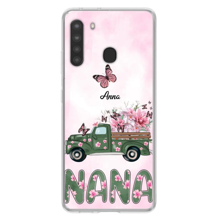 Custom Personalized Nana Phone Case - Gift Idea For Grandma/Mother's Day - Upto 12 Butterflies - Nana - Case For iPhone & Samsung