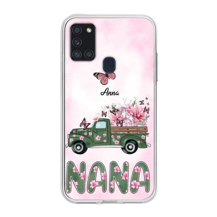 Custom Personalized Nana Phone Case - Gift Idea For Grandma/Mother's Day - Upto 12 Butterflies - Nana - Case For iPhone & Samsung