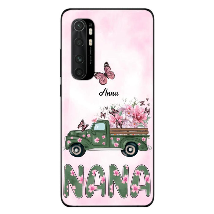 Custom Personalized Nana Phone Case - Gift Idea For Grandma/Mother's Day - Upto 12 Butterflies - Nana - Case For Oppo, Xiaomi & Huawei