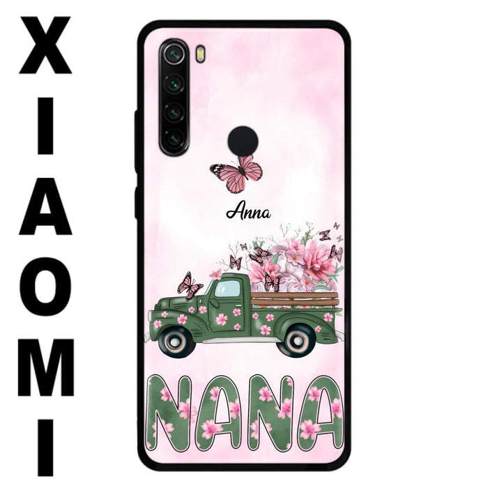 Custom Personalized Nana Phone Case - Gift Idea For Grandma/Mother's Day - Upto 12 Butterflies - Nana - Case For Oppo, Xiaomi & Huawei