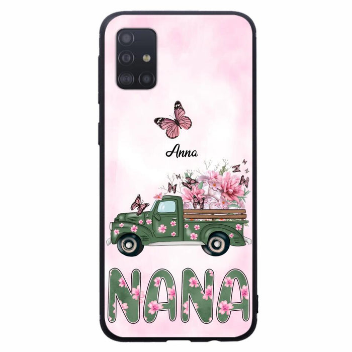 Custom Personalized Nana Phone Case - Gift Idea For Grandma/Mother's Day - Upto 12 Butterflies - Nana - Case For iPhone & Samsung