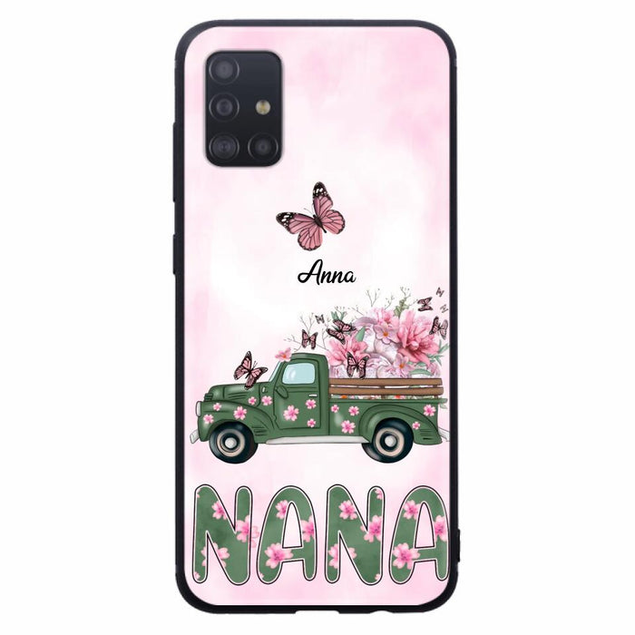 Custom Personalized Nana Phone Case - Gift Idea For Grandma/Mother's Day - Upto 12 Butterflies - Nana - Case For iPhone & Samsung