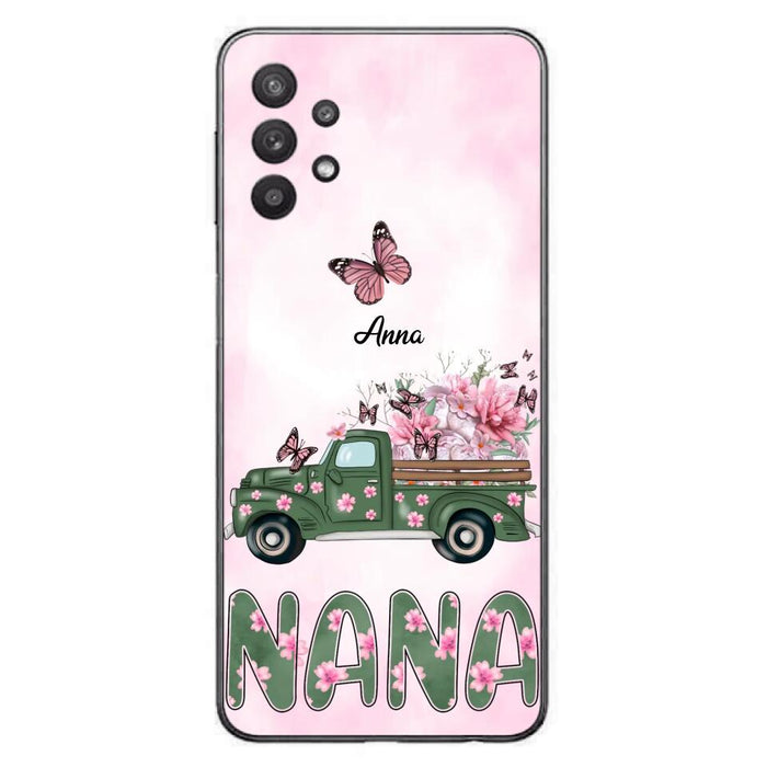 Custom Personalized Nana Phone Case - Gift Idea For Grandma/Mother's Day - Upto 12 Butterflies - Nana - Case For iPhone & Samsung