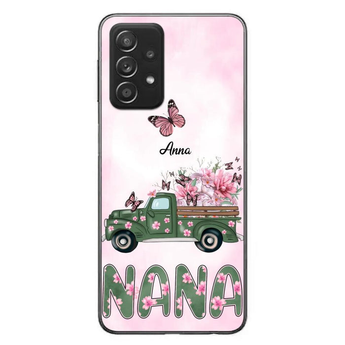 Custom Personalized Nana Phone Case - Gift Idea For Grandma/Mother's Day - Upto 12 Butterflies - Nana - Case For iPhone & Samsung