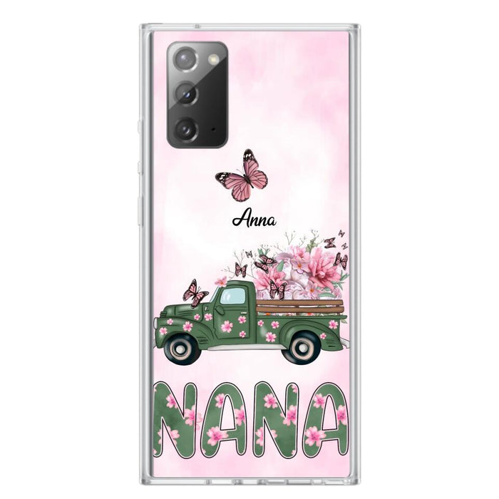 Custom Personalized Nana Phone Case - Gift Idea For Grandma/Mother's Day - Upto 12 Butterflies - Nana - Case For iPhone & Samsung